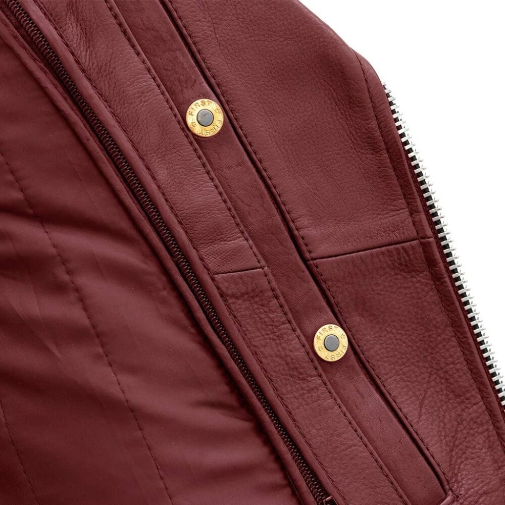 Popstar Women's Motorcycle Leather Jacket - Picture 3 of 4